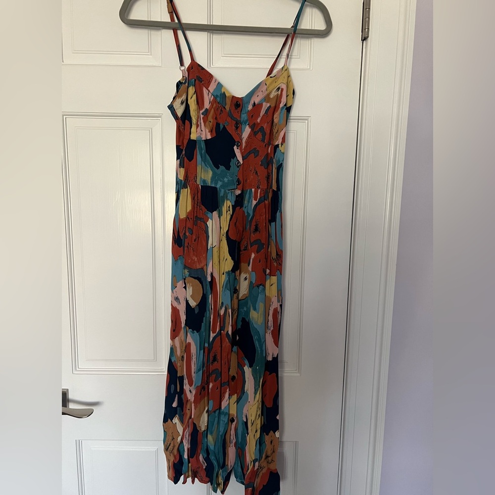 ROLLA'S Multicolor Abstract Maxi Dress - Rust, Teal, Navy, Mustard